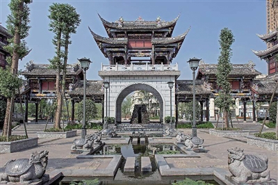璧山秀湖公园一角.